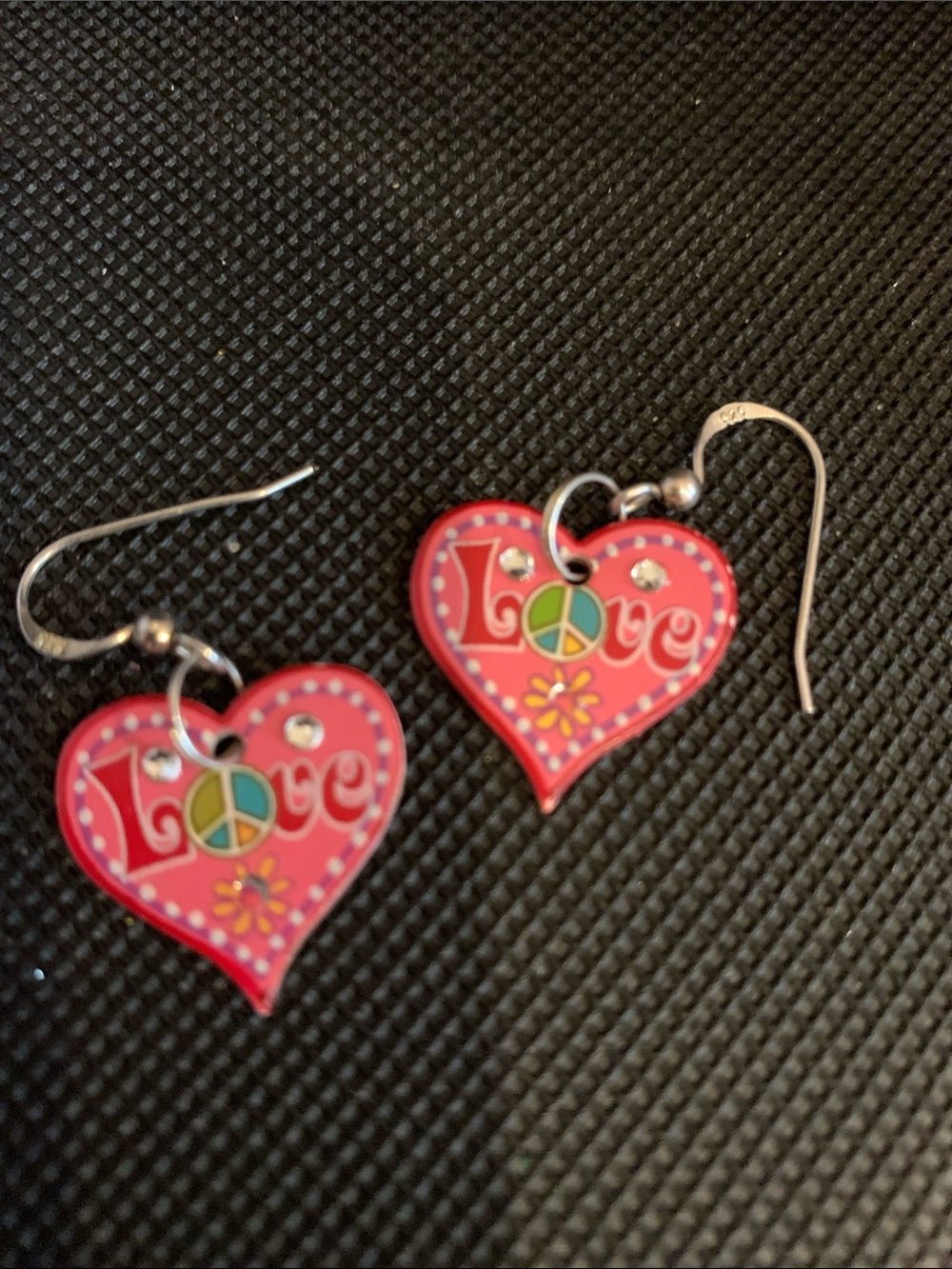 Natural Life Vintage Love Heart Peace Sign Pink